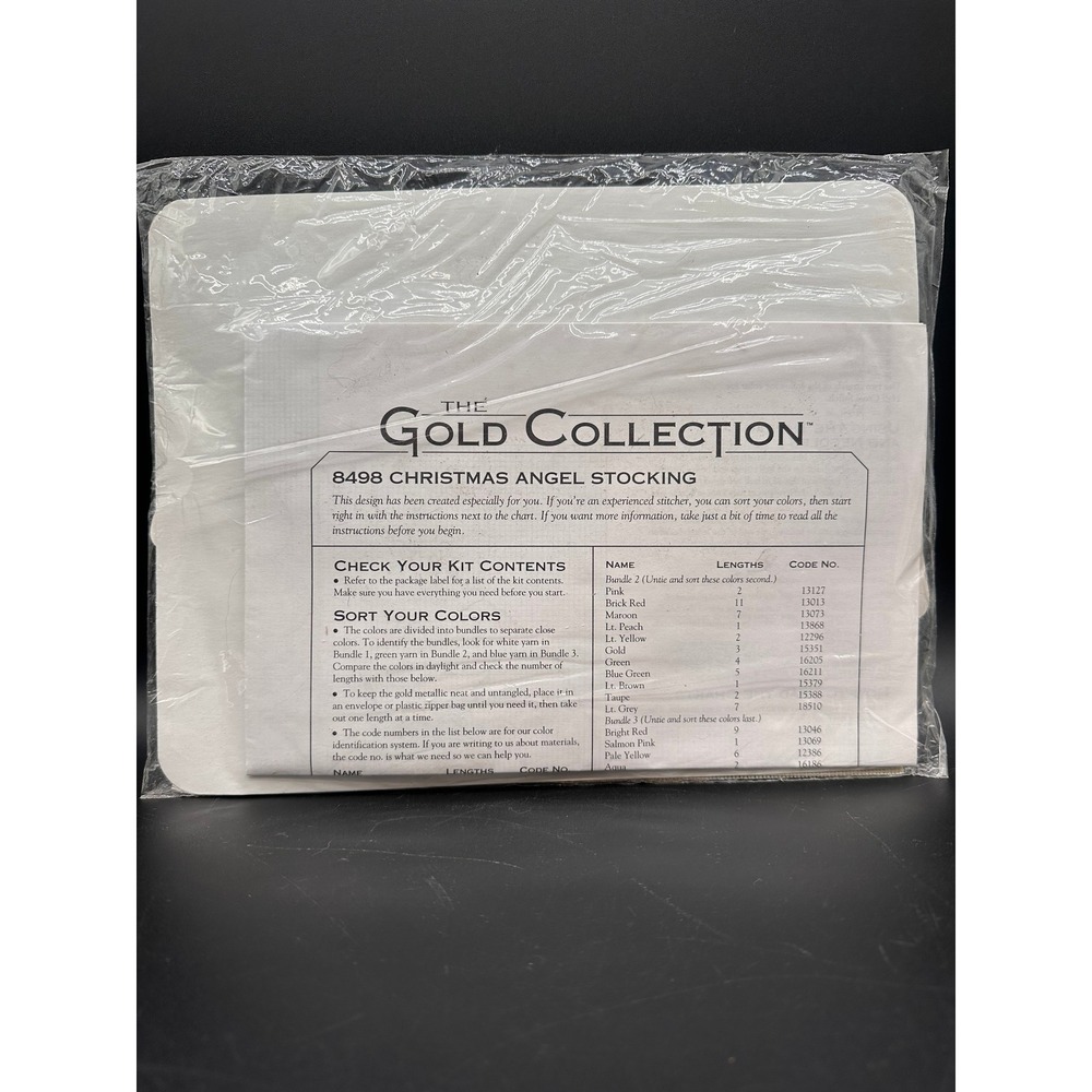 Dimensions Gold Collection Christmas Angel Stocking 8498 Needlepoint Kit Holiday